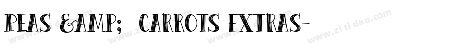 Peas &  Carrots Extras字体转换